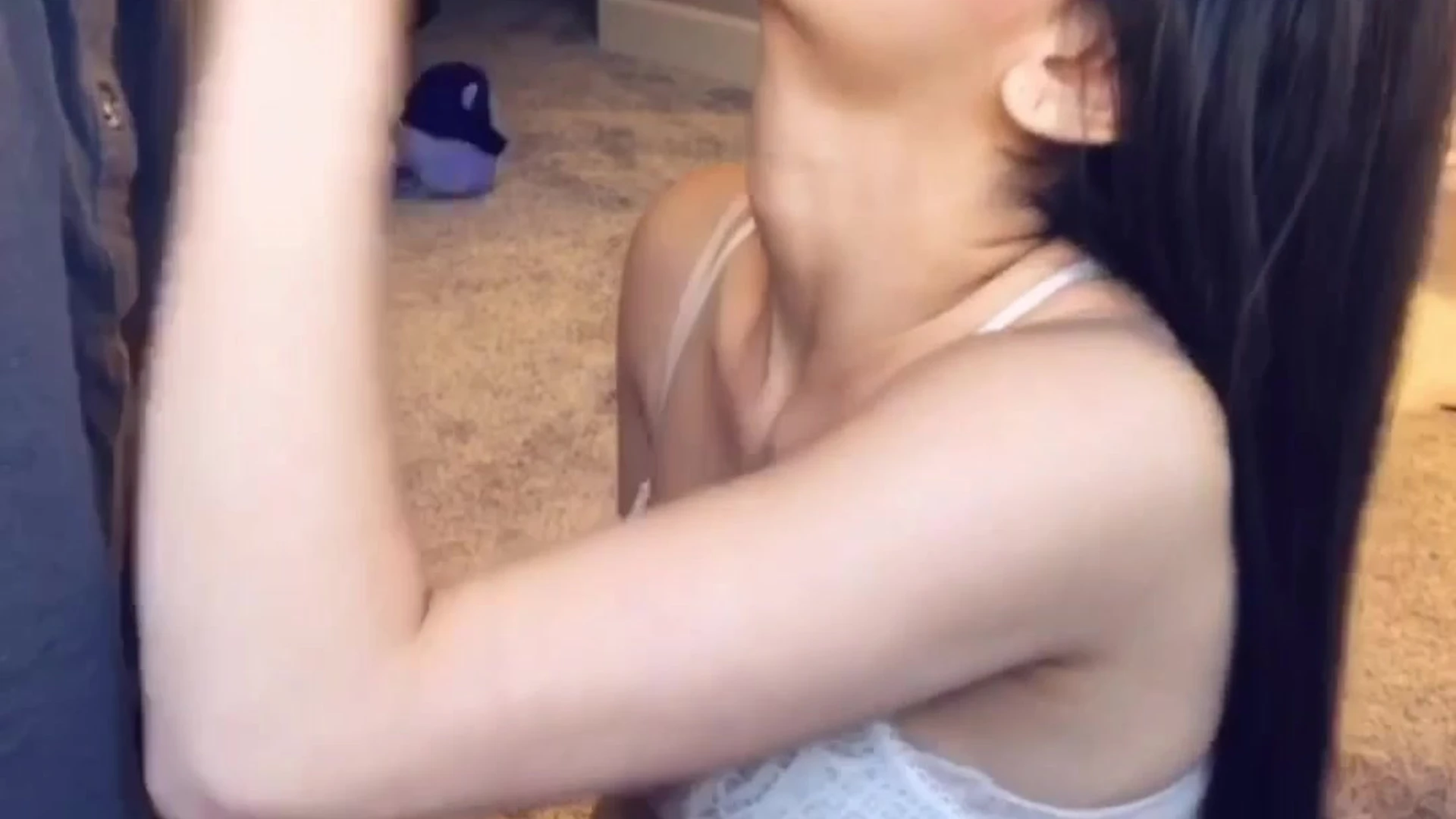 Blonde giving blowjob to a hard black cock leak